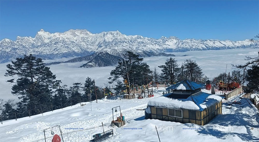 पाथीभरामा यस वर्षकै बाक्लो हिमपात