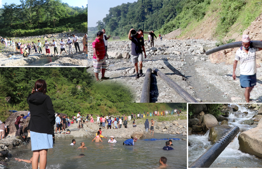 ३४ लाखको बिल बचाउन खोज्दै मेयर साम्पाङ, भालुखोला र सेउतीको पानी ल्याउँदै